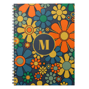 Carnet Retro Garden Super Floral 60s les années 70 Motif
