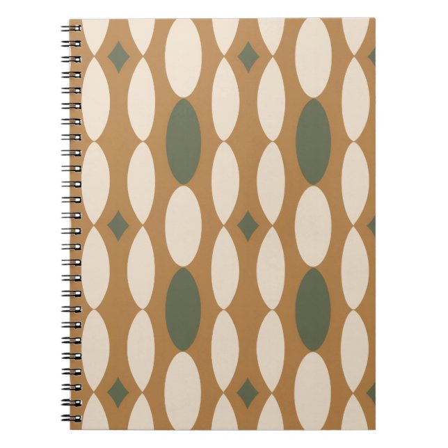 Carnet Retro Geometric Spiral Notebook (Devant)