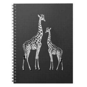 Carnet Retro Giraffe Funny Safari Art animal