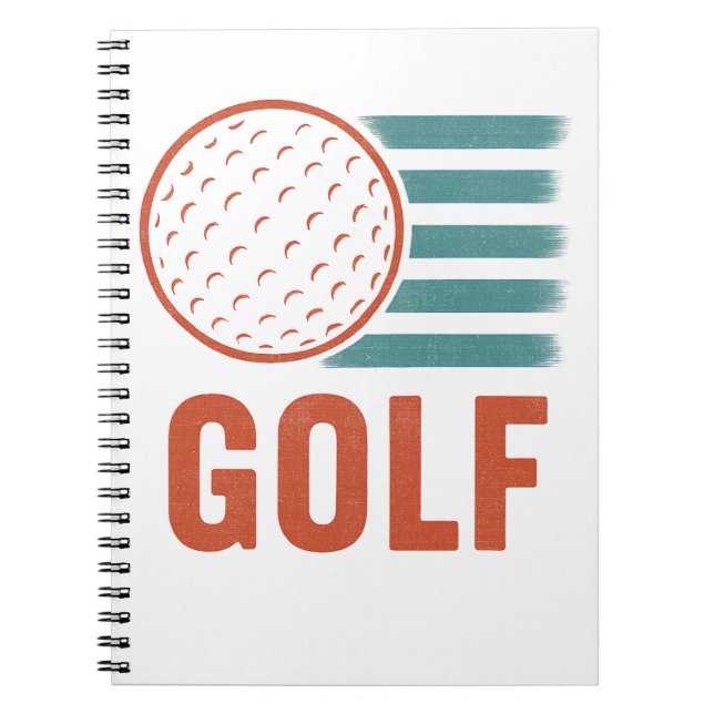 Carnet Retro Grunge Golf (Devant)