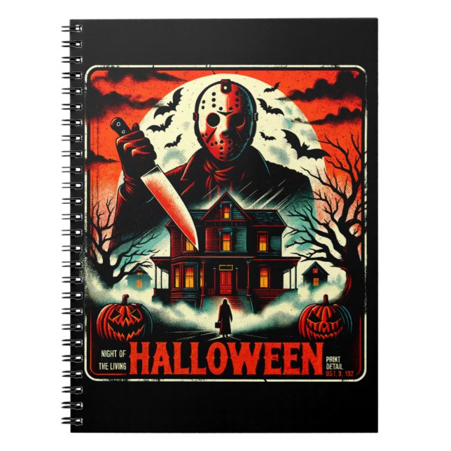 Carnet Rétro Halloween Horror Night 80s Slasher Vibes (Devant)