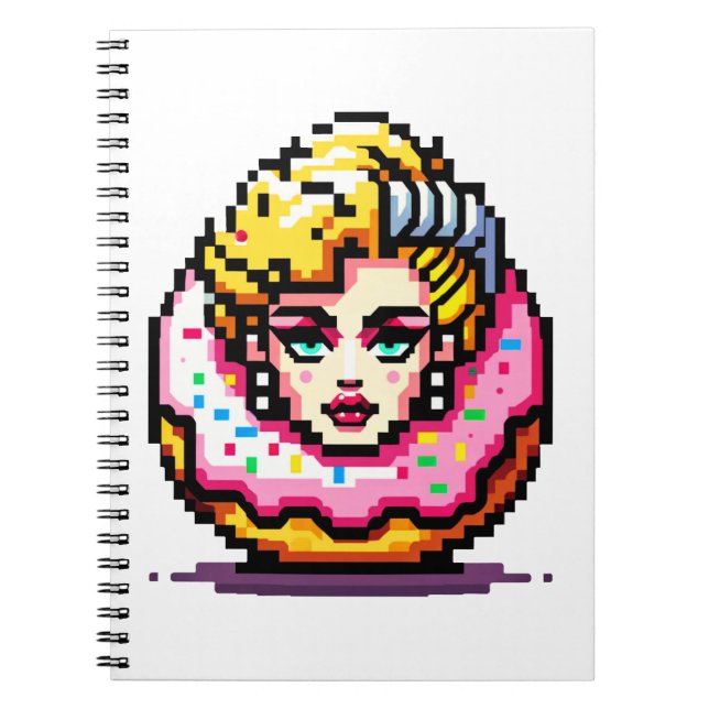 Carnet Retro Hollywood Icon - Pixel Art Pop Culture (Devant)