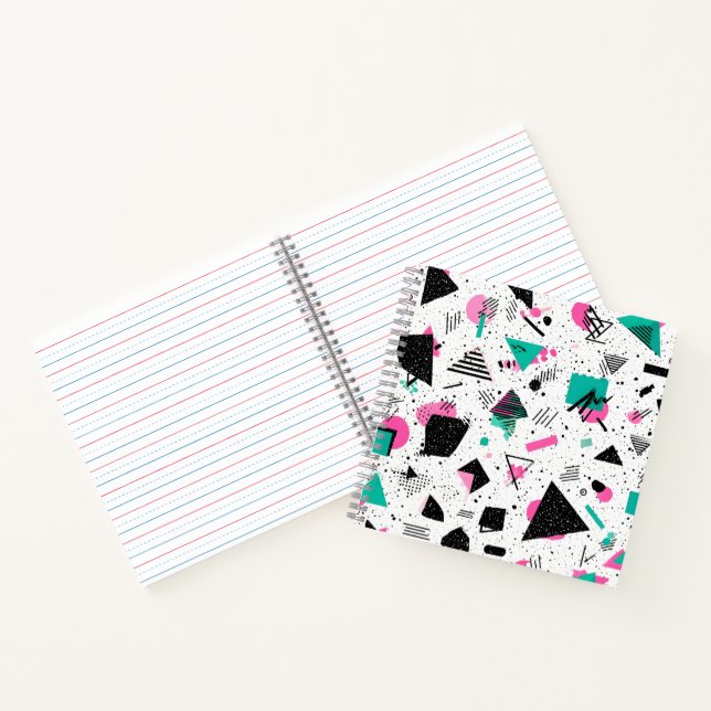 Carnet Retro Memphis Geometric Pattern (Intérieur)