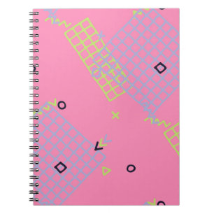 Carnet Retro Memphis Texture. Arrière - plan transparent