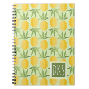 Carnet Rétro monogramme des ananas  