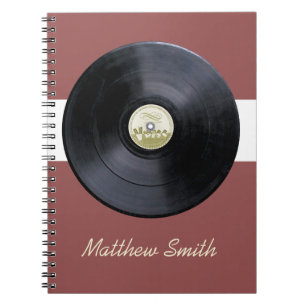 Carnet Rétro musique de lp de disque