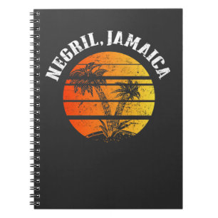 Carnet Retro Negril Jamaïque plage coucher du soleil