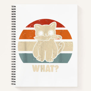 Carnet Rétro Quel Chat Couteau Miaou Kitty Drôles de Chat