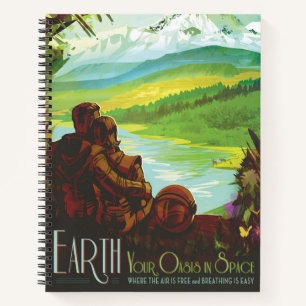 Carnet Retro Space Travel Poster-Une mission de science d