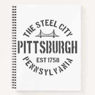 Carnet Retro Steel City Pittsburgh Pennsylvania Yinz vint