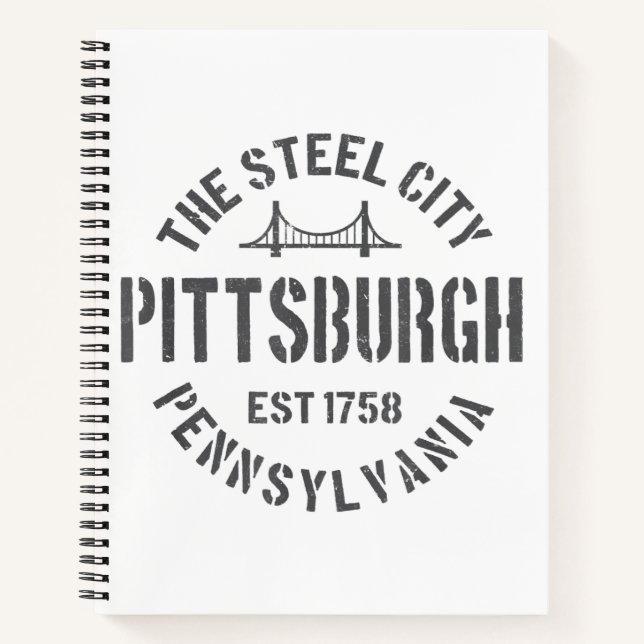 Carnet Retro Steel City Pittsburgh Pennsylvania Yinz vint (Devant)