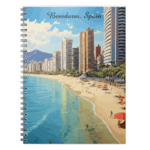 Rétro Vintage Benidorm Espagne Voyage Méditerranée