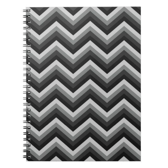 Carnet Rétro zigzag Chevron de motif (Devant)