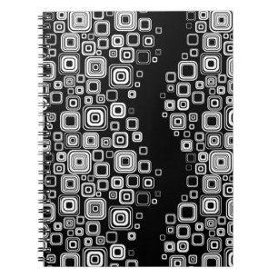 Carnet Rétros carrés noirs et blancs