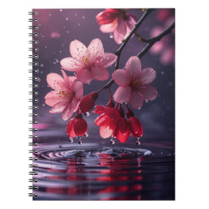 Carnet Rêve Sakura fleurit sur l'eau - Cerise japonaise