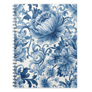 Carnet Rêves bleus   Chinoiserie Florale Aquarelle