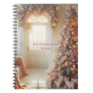 Carnet Rêves de Noël roses