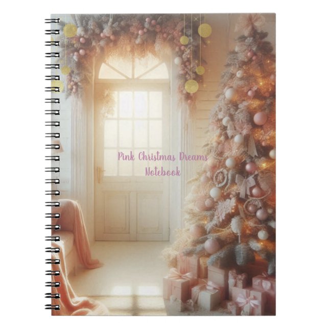 Carnet Rêves de Noël roses (Devant)
