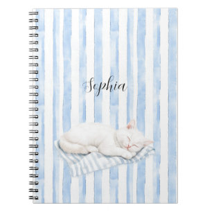 Carnet Rêves doux de plage Chat sur serviette
