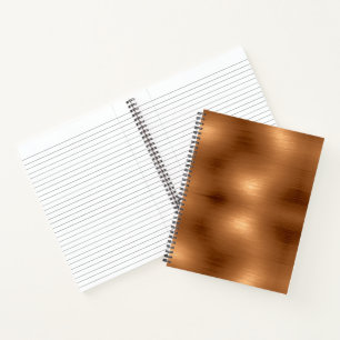 Carnet Revêtement de cuivre brossé