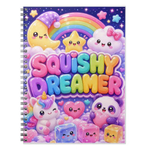 Carnet Rêveur Squishy Mignon Licorne Panda Lune Kawaii