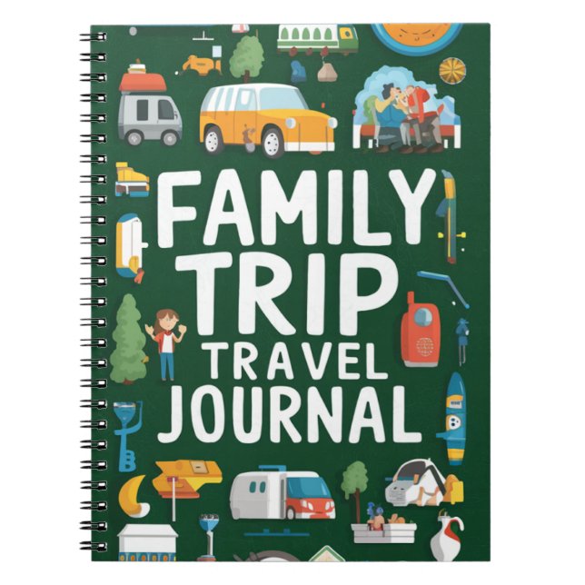 Carnet Revue de voyage en famille pour enfants (Devant)