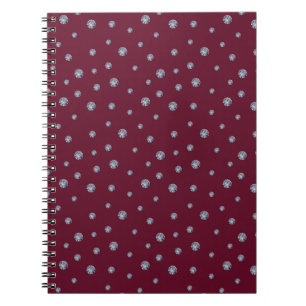 Carnet Rhinestons sur rouge foncé