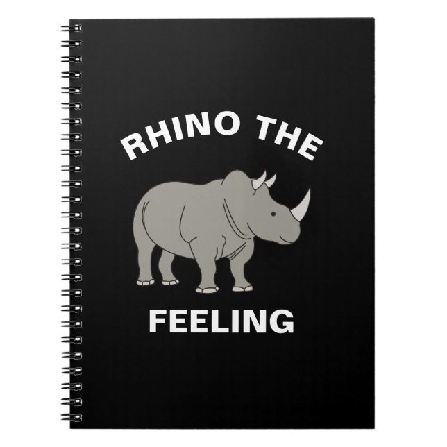 Carnet Rhino Le Sentiment Amusant Faune Rhinoceros Pun (Devant)