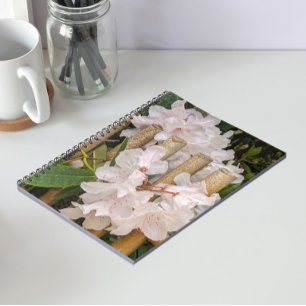 Carnet Rhododendron blanc et fleur de bambou
