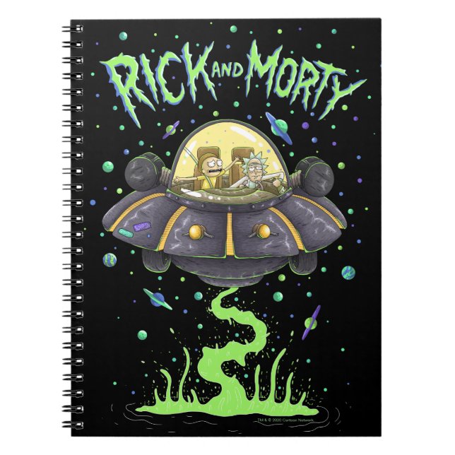 Carnet RICK ET MORTY™| Graphique de vol spatial illustré (Devant)