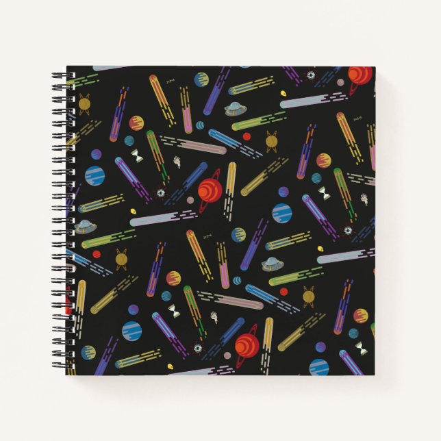 Carnet RICK ET MORTY™ | Motif de la comète spatiale (Devant)