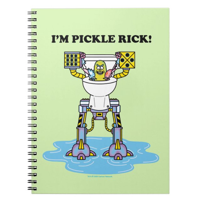 Carnet RICK ET MORTY™ | Pickle Rick Toilet Mech (Devant)