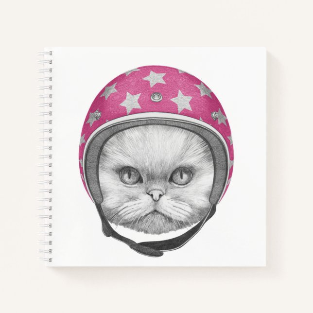 Carnet Rider en moto chats perse (Devant)