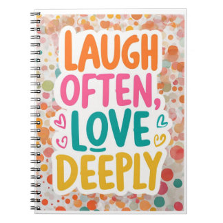 Carnet "Rire Souvent, Aimer Profondément" Inspirationnel