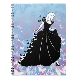 Carnet Robe à papillons Cendrillon Silhouette 2