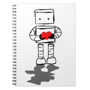 Carnet Robot avec le coeur