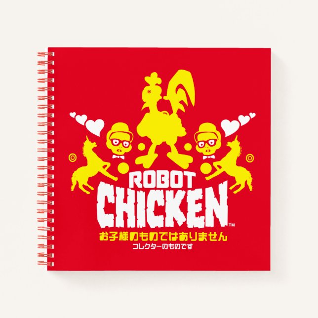 Carnet Robot Chicken Nerd Unicorn (Devant)