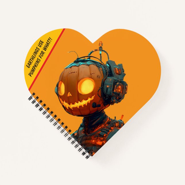 Carnet Robot Citrouille (Devant)
