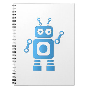 Carnet Robot rétro bleu