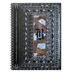 Carnet Rochester Blue Victorian Goth Monogramme