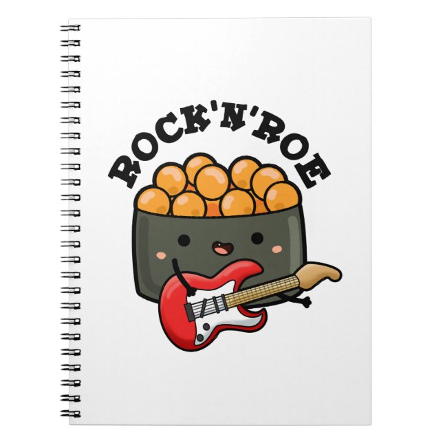 Carnet Rock And Roe Jeu de mots drôle de sushi  (Devant)