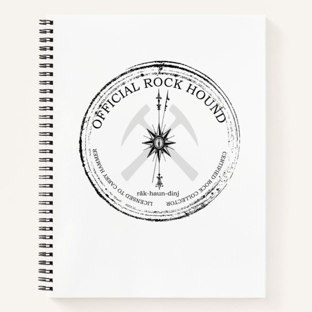 Carnet Rockhound officiel : Collecteur de Rock Certifié (Devant)