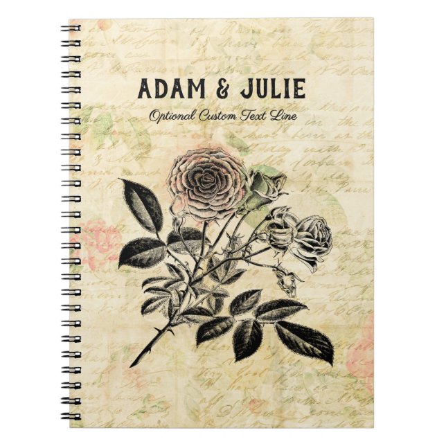 Carnet Romance Love Mariage Anniversaire ou Saint Valenti (Devant)