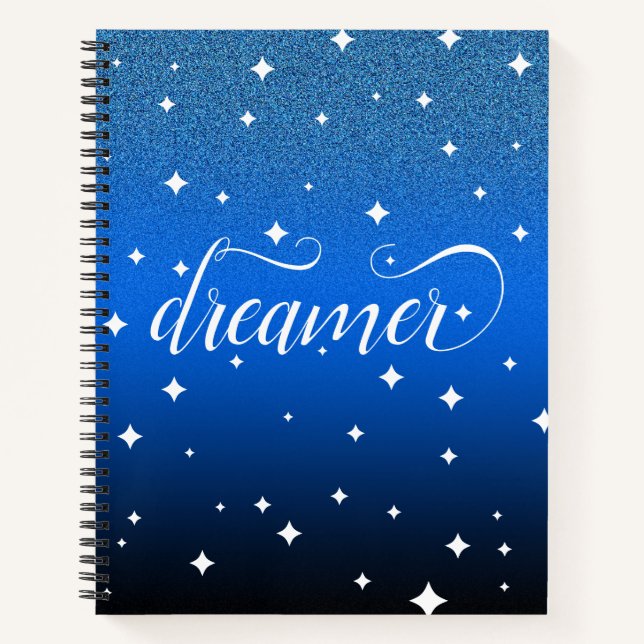 Carnet Romantic Ombre Midnight Blue Starry Dreamer (Devant)