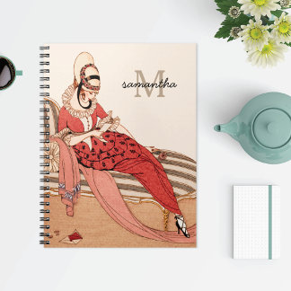 Carnet Romantique Art Nouveau Monogramme de mode