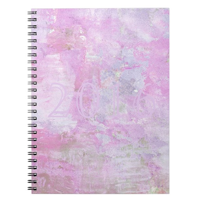 Carnet Romantique Doux Bonne Année 2016 Rose doux (Devant)