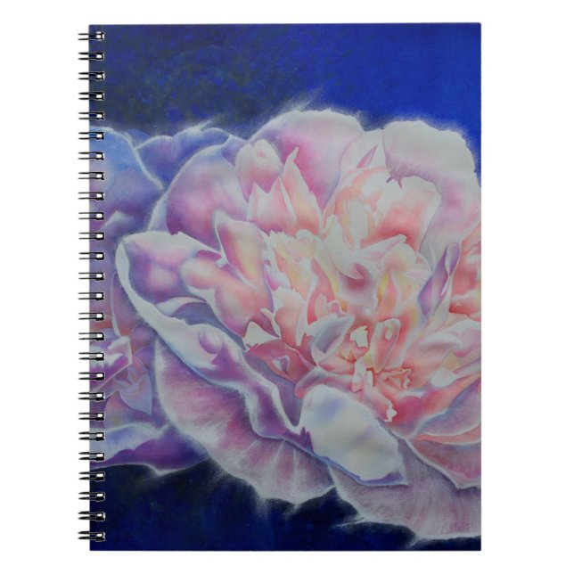 Carnet Romantique élégante couleur rose blanc pastel (Devant)