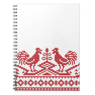 Carnet Rooster cross-stitch
