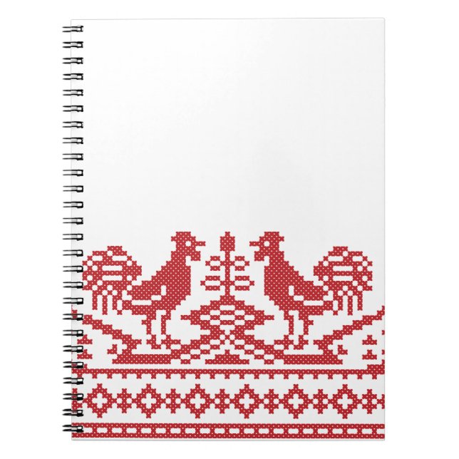 Carnet Rooster cross-stitch (Devant)