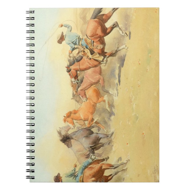 Carnet Roping Horses, 1945 par Maynard Dixon (Devant)